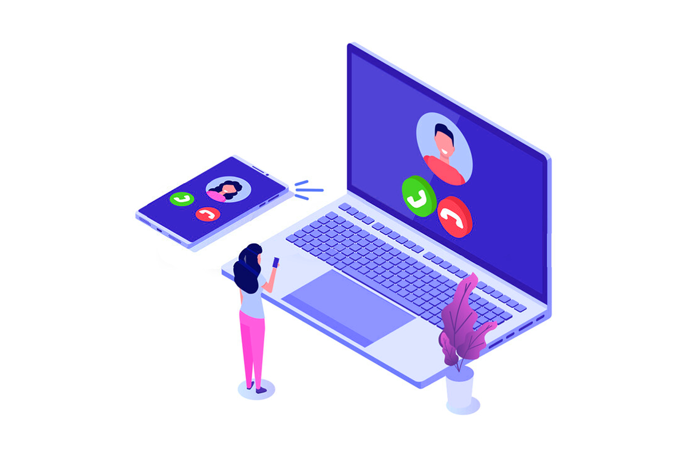 appel vidéo entre ordinateur et mobile via bitrix24-Services
